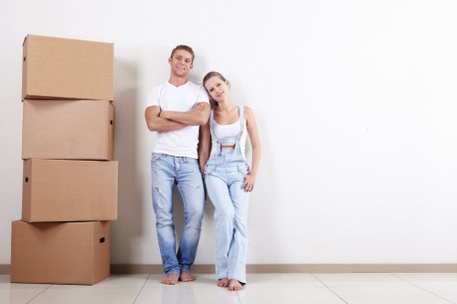 Movers working on a residential move in Queens Park
