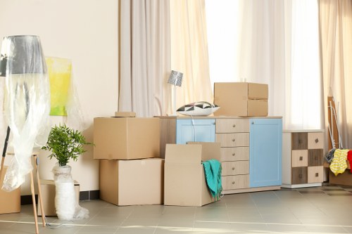 Commercial moving team planning an office relocation in Queenspark