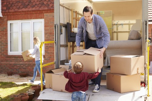 Queenspark moving service with a loaded van for house and flat moves