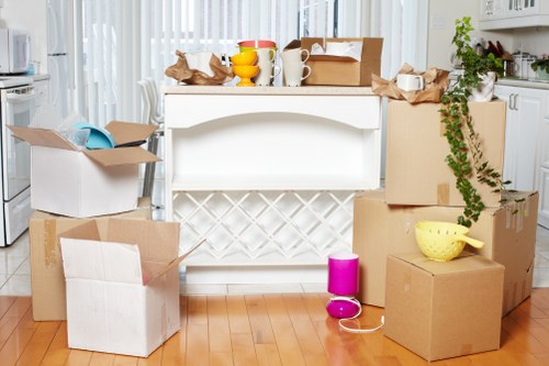Careful loading of office items near Queens Park streets