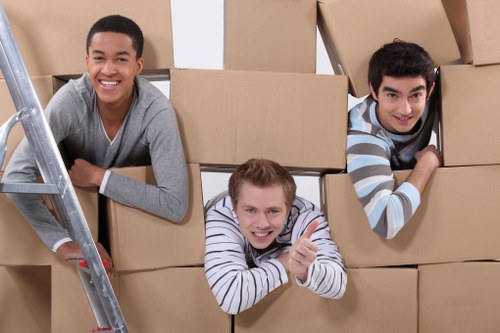 Local moving van supporting flat moves near Queens Park