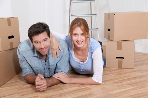 Small business relocation using a moving van in Queens Park