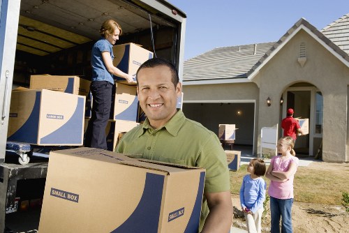 Delivery and unloading of furniture from a van