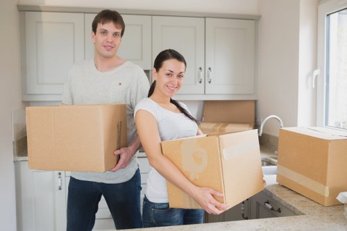Household items being carried safely during a move